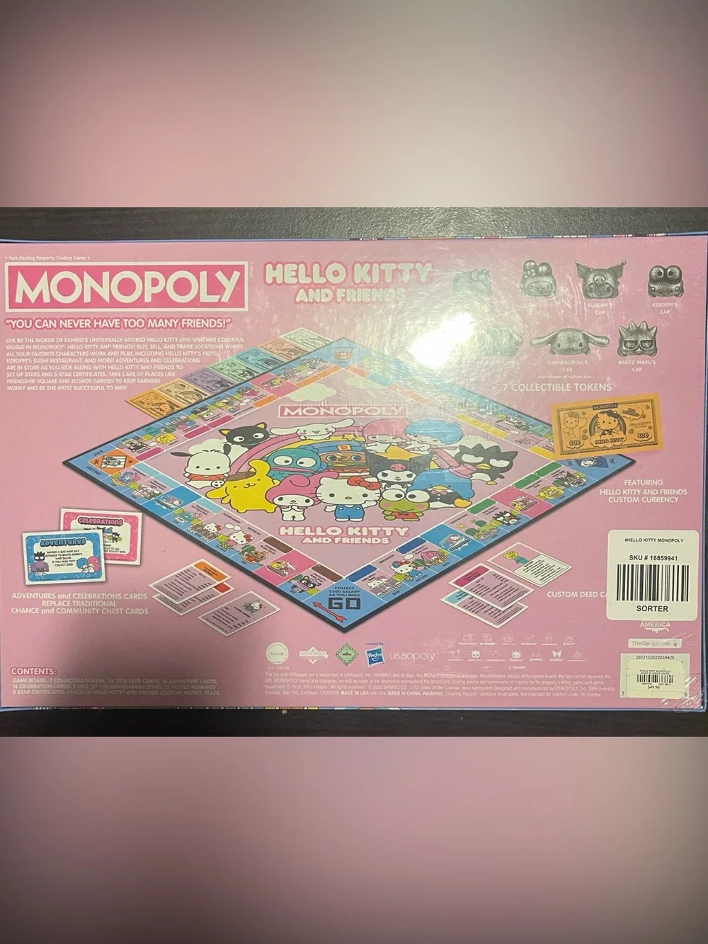 Monopoly Hello Kitty and Friends Board Game - Pink